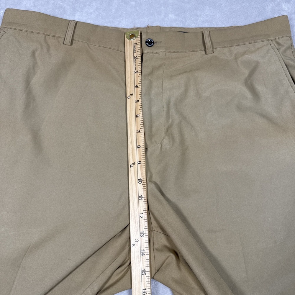 Dunning Everbest Golf Chino Shorts Mens Beige Khaki Flat Front Size 38 *Flaw - Picture 6 of 10